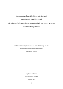 Spiritualiteit/verpleegkunde - Utrecht University Repository
