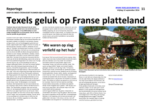 Texels geluk op Franse platteland