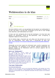 Info over webkwesties