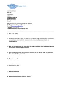 Aanvraagformulier projectgroep Ondernemersfonds Delft Gebied 11