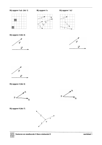 Vectoren en meetkunde 4 Havo wiskunde D werkblad 1 Bij opgave