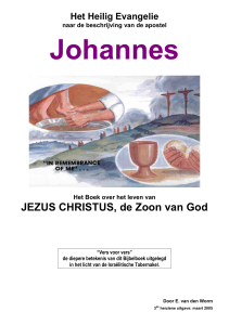 JOHANNES - Over het leven van Jezus Christus, de Zoon van God