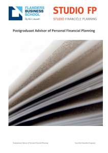 Postgraduaat Advisor of Personal Financial Planning