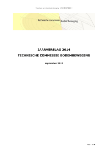 Jaarverslag 2014 - Technische commissie bodembeweging
