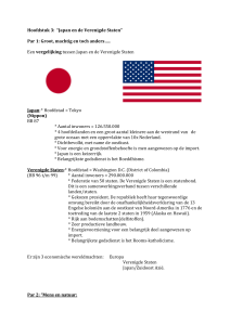 Hoofdstuk 3: “Japan en de Verenigde Staten”