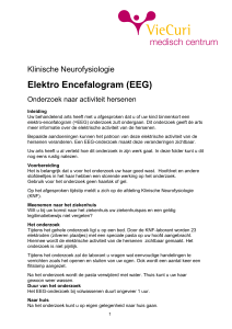 Elektro Encefalogram (EEG) - Onderzoek naar activiteit hersenen