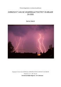 overzicht van de onweersactiviteit in belgie in 2001