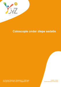 Coloscopie onder diepe sedatie