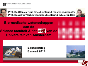 Bio-medische wetenschappen bachelordag 8 maart 2014