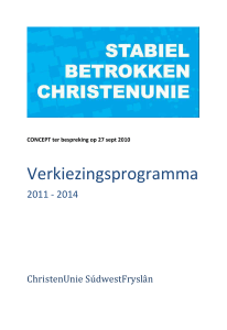 Concept Verkiezingsprogramma 2011