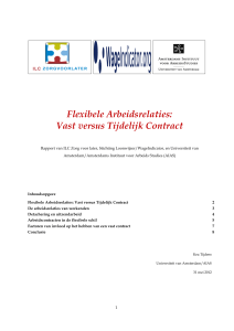 Flexibele Arbeidsrelaties: Vast versus Tijdelijk Contract