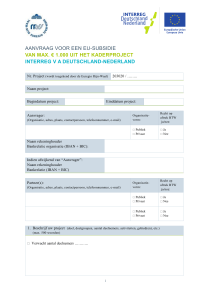 Aanvraagformulier tot € 1000 - Euregio Rijn-Waal