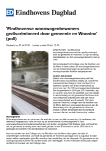 `Eindhovense woonwagenbewoners gediscrimineerd door