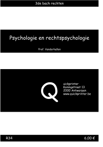Psychologie en rechtspsychologie