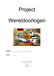 Opdracht 2 – De eerste wereldoorlog in