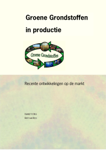 Groene grondstoffen in produktie