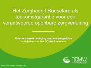 Zorgbedrijf Roeselare 31/01/2014