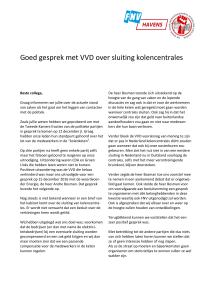 Goed gesprek met VVD over sluiting kolencentrales
