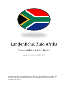 Landenfiche: Zuid Afrika