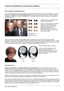 Kaalheid bij mannen (male-type alopecia, alopecia