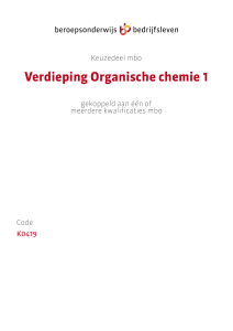 Verdieping Organische chemie 1