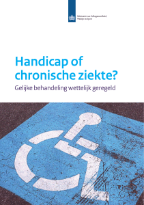 Handicap of chronische ziekte?