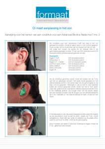 CI maat aanpassing in het oor.
