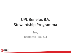 UPL Benelux B.V. Stewardship Programma