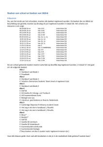 Boeken van school en boeken van Iddink