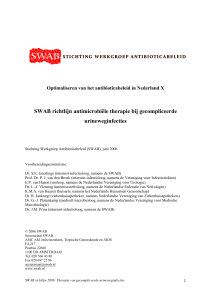 SWAB richtlijn antimicrobiële therapie bij gecompliceerde