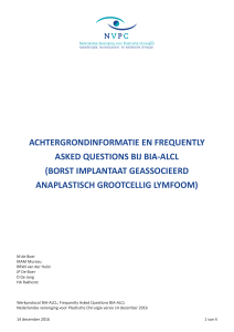 BIA-ALCL - Nederlandse Vereniging voor Plastische Chirurgie