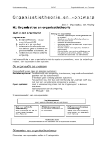 Organisaties en organisatietheorie