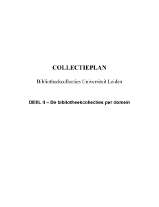 collectieplan - Universiteit Leiden