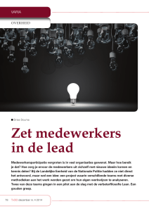 Zet medewerkers in de lead - Haagse Beek organisatieadvies