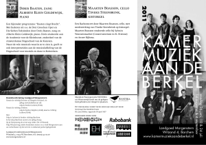 Doris Baaten, zang Alberto Klein Goldewijk, piano Maarten Boasson