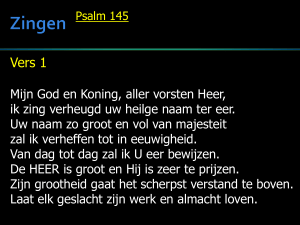 Zingen Psalm 145