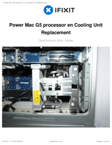 Power Mac G5 processor en Cooling Unit Replacement