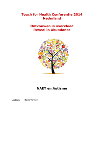 NAET autisme - Touch for Health Nederland