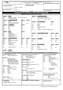 voorschrift en aanvraag voor klinische biologie - AZ Sint