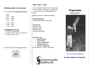 Programma 2016/2017 - Sterrenwacht Strabrecht