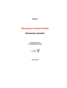 Planning en Control Functie Gemeente Leerdam