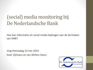 (social) media monitoring bij De Nederlandsche Bank