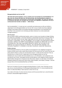 PERSBERICHT - Schiedam, 19 april 2017 Managementboek van