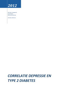 Correlatie depressie en type 2 diabetes - Depressie 2012-2013