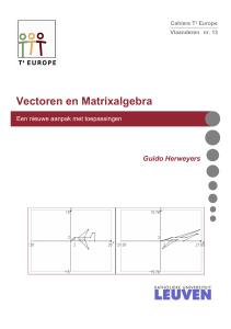 Vectoren en Matrixalgebra