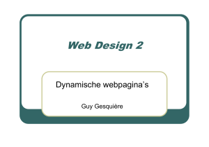 Web Design: dynamische webpagina