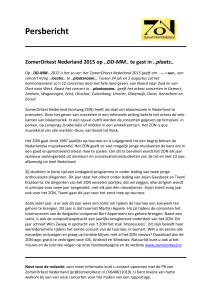 het ZomerOrkest Nederland 2015 geeft om ..-