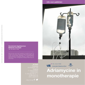 Adriamycine in monotherapie