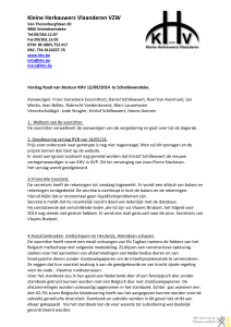 Verslag RVB 12/09/2014 - Kleine Herkauwers Vlaanderen