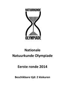 Nationale Natuurkunde Olympiade Eerste ronde 2014